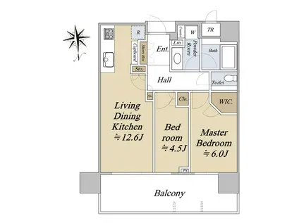 パークコート浜離宮ザタワー(2LDK/36階)の間取り写真