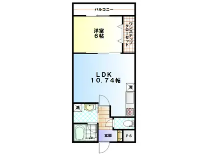 メゾン今村(1LDK/1階)の間取り写真