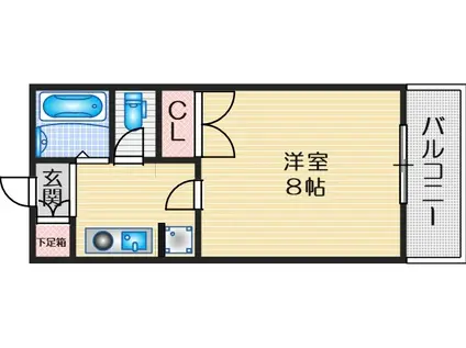 ハシモトエージェンシービルI(1K/7階)の間取り写真