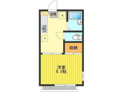 グリーンテラス(1K/2階)の間取り写真