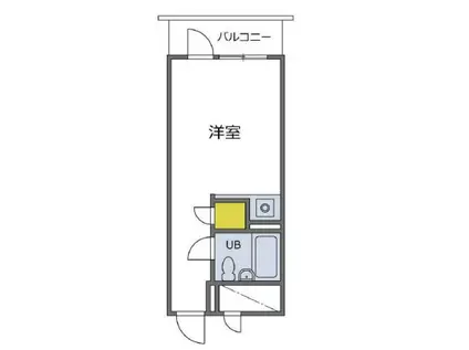 いずみハイツ茅場町(ワンルーム/10階)の間取り写真