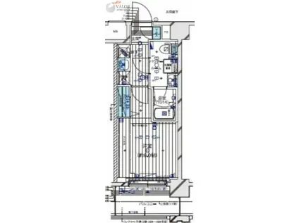 メインステージ横濱伊勢佐木II(1K/9階)の間取り写真