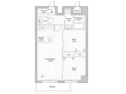 アーバンパーク志村坂上(2LDK/3階)の間取り写真