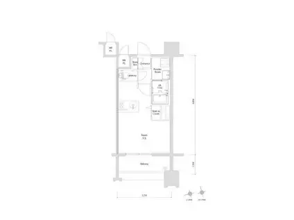 エンクレスト博多EXCEED(ワンルーム/3階)の間取り写真