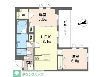 ミラ・イット(2LDK/1階)の間取り写真
