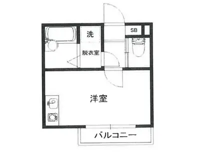 アートヒルズ北新宿(ワンルーム/1階)の間取り写真