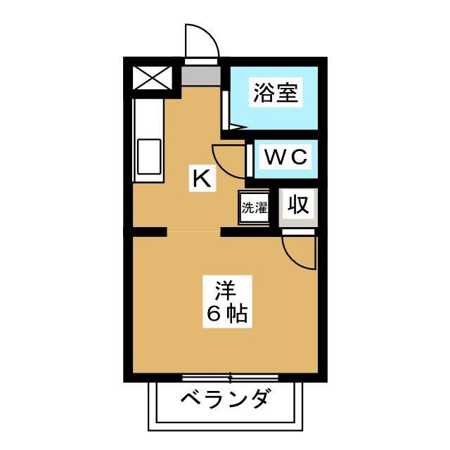 パストラル大野(1K/2階)の間取り写真