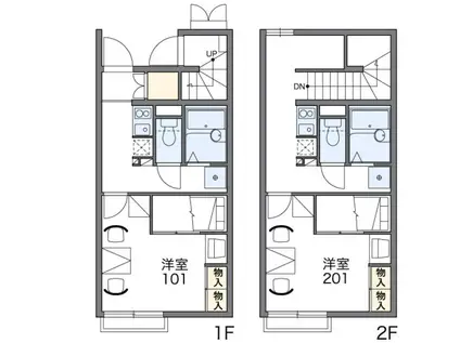 レオパレスK I(1K/2階)の間取り写真