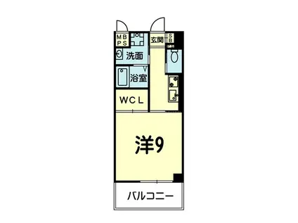 BEENOS月出(1K/4階)の間取り写真