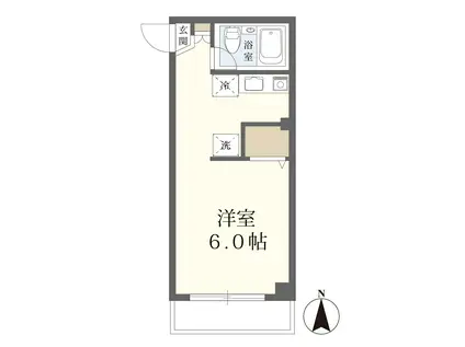 京王井の頭線 駒場東大前駅 徒歩3分 収納有 4階(ワンルーム/4階)の間取り写真