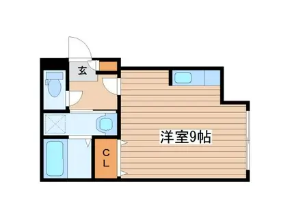 CIGAL24軒(ワンルーム/1階)の間取り写真