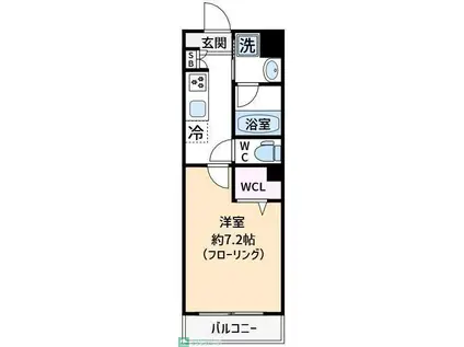 キャトルセゾン宮原(1K/3階)の間取り写真