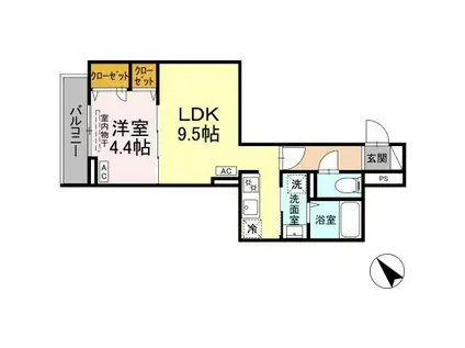 グラナーデ石神井台(1LDK/3階)の間取り写真