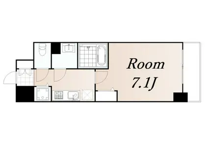 アドバンス西梅田グループ(1K/4階)の間取り写真