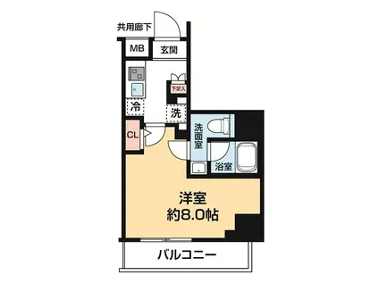 ARCOBALENO HORIKIRISHOBUEN(1K/4階)の間取り写真