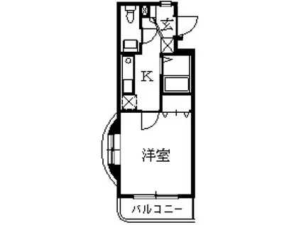 メゾン宮の前(1K/3階)の間取り写真