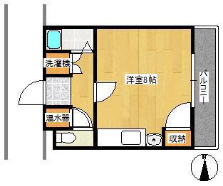 シティライフ新池S&M(ワンルーム/1階)の間取り写真