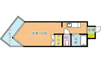 K-2西小倉ビル(ワンルーム/3階)の間取り写真