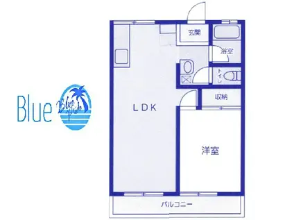 サンレイクヒル(1LDK/1階)の間取り写真