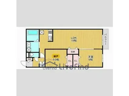 平岸5-13(2LDK/5階)の間取り写真