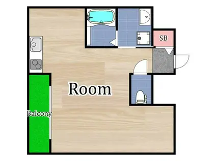 ガーデンヒルズ守口(ワンルーム/5階)の間取り写真