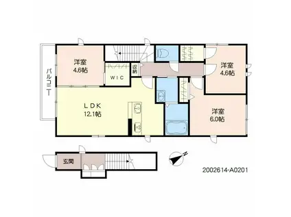 リラフォートH (3LDK/2階)の間取り写真