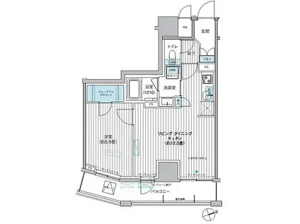 栖-すみか-浅草蔵前(1LDK/10階)の間取り写真