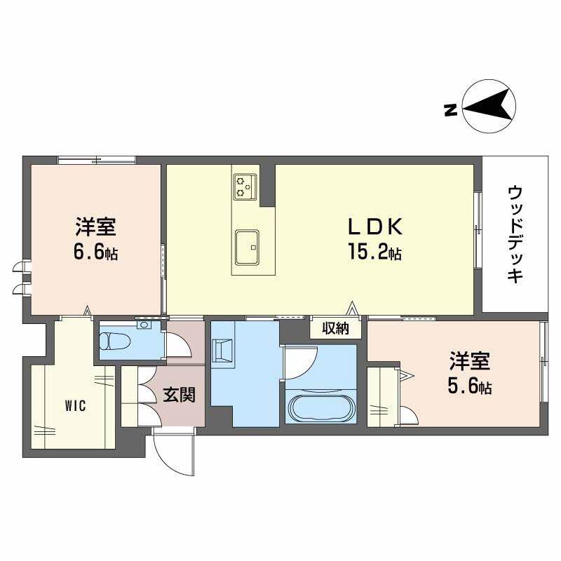 PETRA IKESHITA(2LDK/1階)の間取り写真