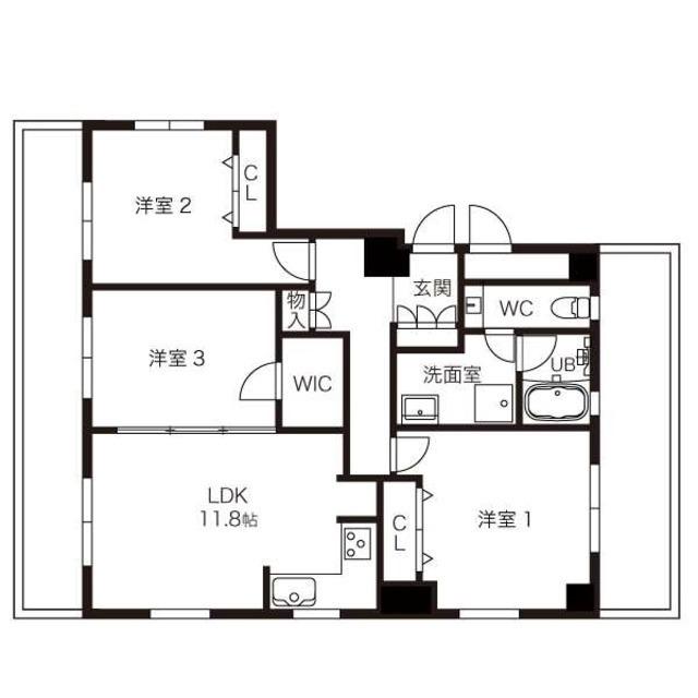 DELCCS東高円寺(3LDK/8階)の間取り写真