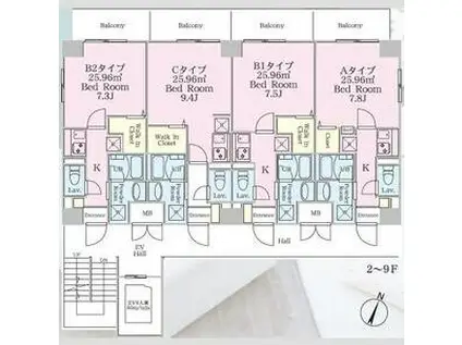 REXIA SHIN UMEDA DUO(1K/6階)の間取り写真