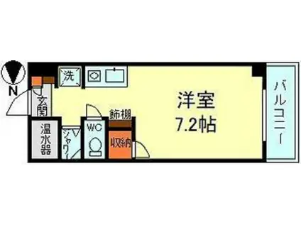 チュリス幸町(1K/5階)の間取り写真