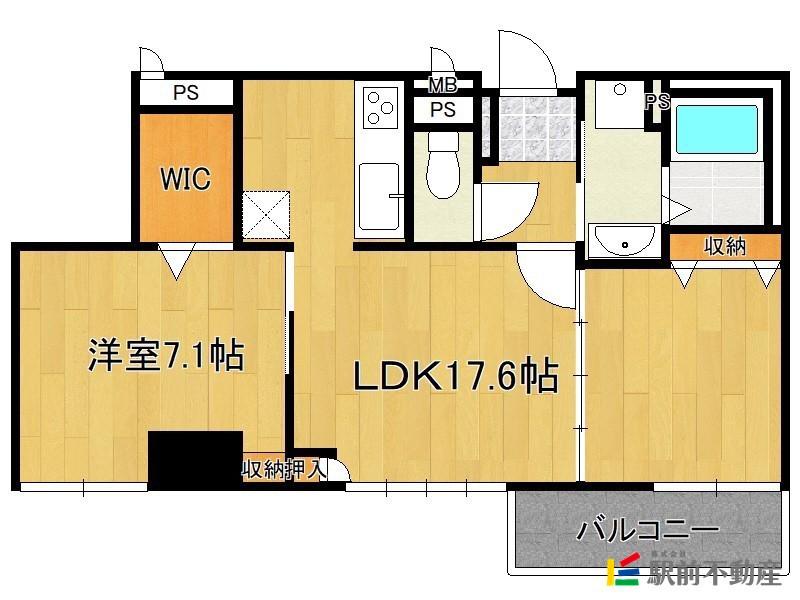 ADORABLE(1LDK/3階)の間取り写真