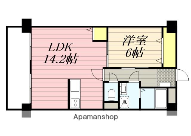 ロマネスク大名(1LDK/5階)の間取り写真