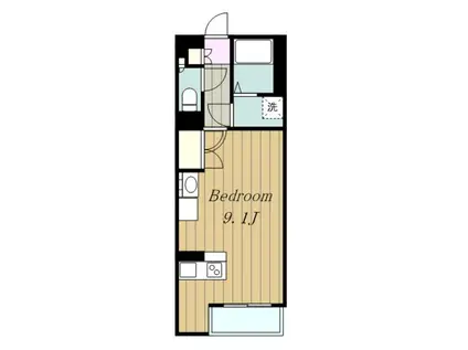 レオネクストグリーンガーデン(1K/1階)の間取り写真