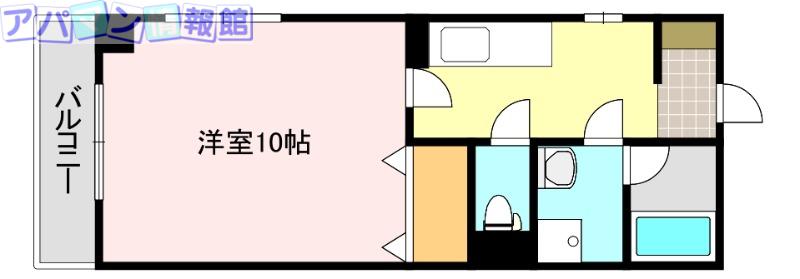 ロイヤルパレス上所(1K/2階)の間取り写真