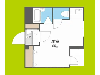 パウゼ寺田町駅前(ワンルーム/3階)の間取り写真