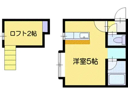 シンフォニー(ワンルーム/3階)の間取り写真