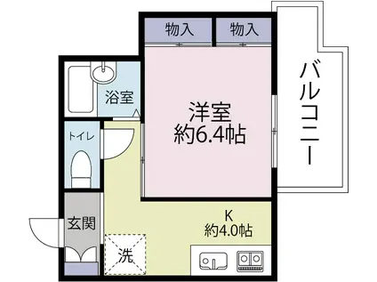 DSビル(1K/4階)の間取り写真