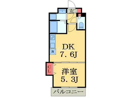 プレゾンアトワ3(1LDK/1階)の間取り写真