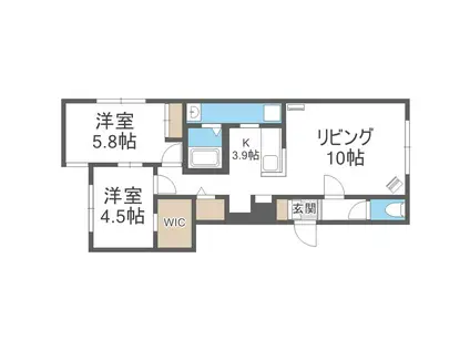 MKガーデン澄川(2LDK/3階)の間取り写真
