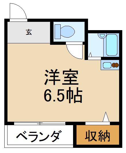 オランジーナパーク(ワンルーム/2階)の間取り写真
