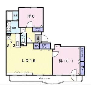 イポナ宮の森(2LDK/1階)の間取り写真