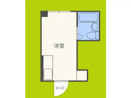 昭和グランドハイツ恵美須(ワンルーム/1階)の間取り写真