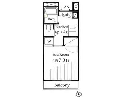ノーブルハイム(1K/1階)の間取り写真