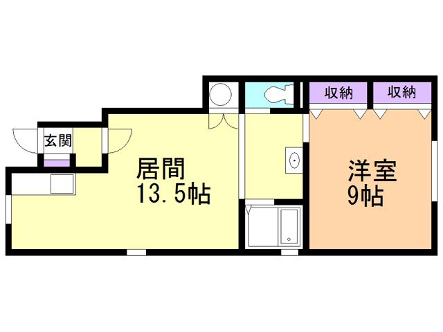 CLAIRII(1LDK/1階)の間取り写真