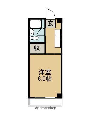 第五渡辺ビル(1K/3階)の間取り写真