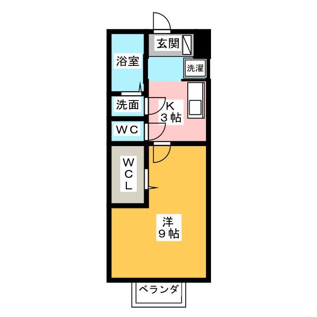 グランセジュール(1K/2階)の間取り写真