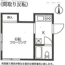 ヤマト館(1K/1階)の間取り写真