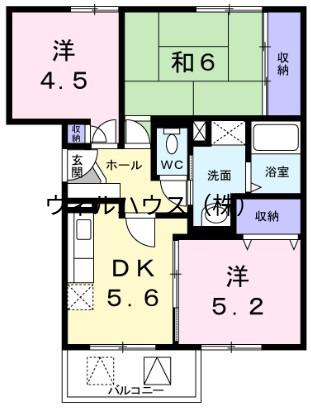 サンガーデン北川2(3DK/3階)の間取り写真