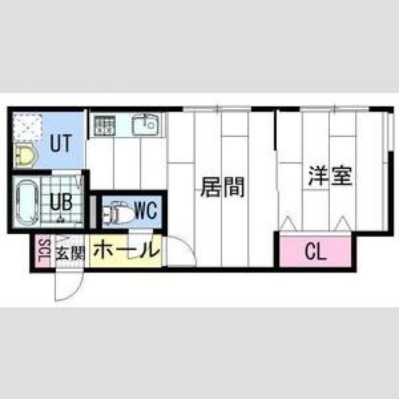 リデーレ豊平(1LDK/1階)の間取り写真